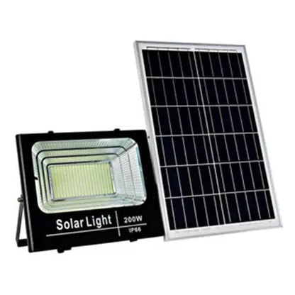 Proiector solar cu panou 100W, telecomandă, aluminiu