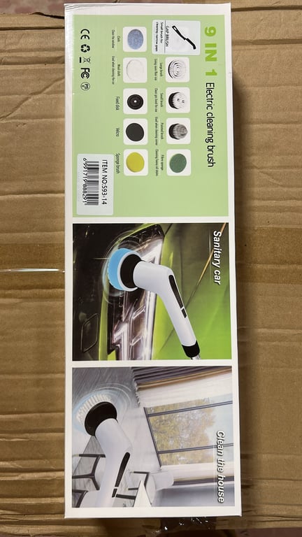 Perie Electrică de Curățare 9 în 1, Reîncărcabilă, 25W, USB Type-C, 9 Capete Interschimbabile