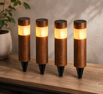 Set 4 Lămpi Solare Grădină IP44, Lumină Caldă SOLORA