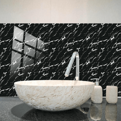 Folie Autocolantă Marmură Neagră 60x300cm Mobilier