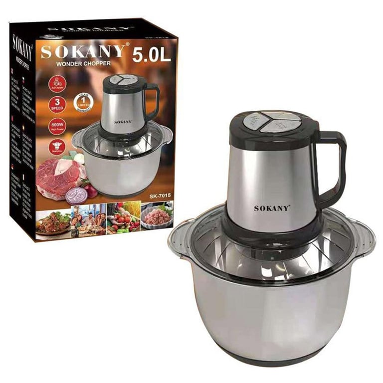 Tocător Electric 5L, 1000W, Inox, Lame Ascuțite Hausberg