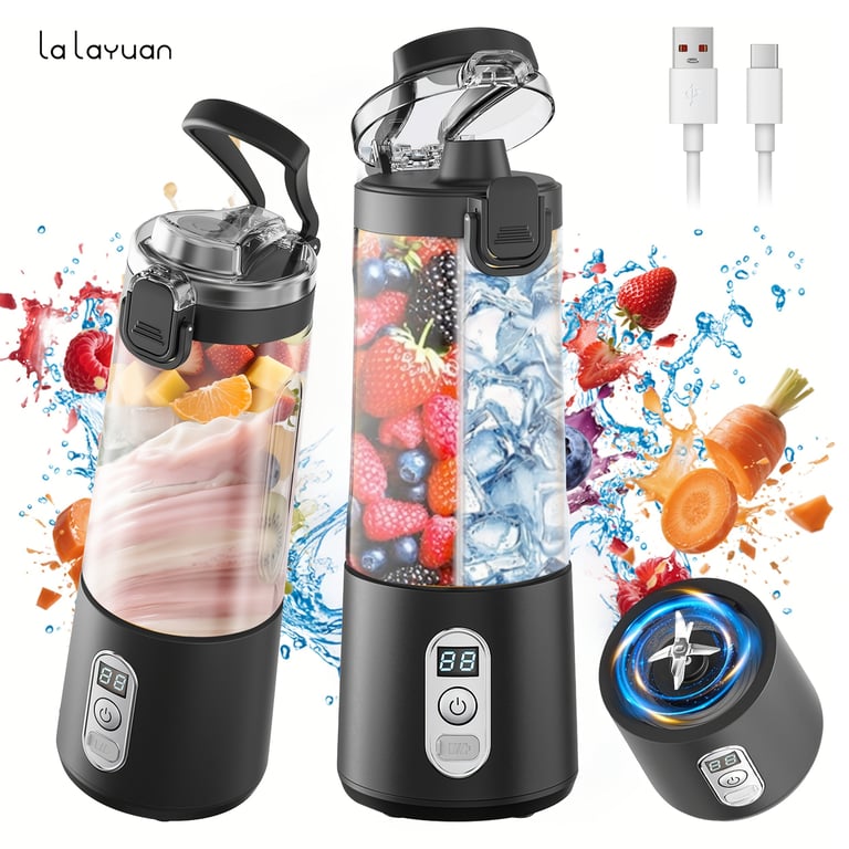 Storcător de fructe portabil, baterie 1500mAh, 600ml