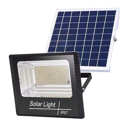 Proiector solar cu panou 100W, telecomandă, aluminiu