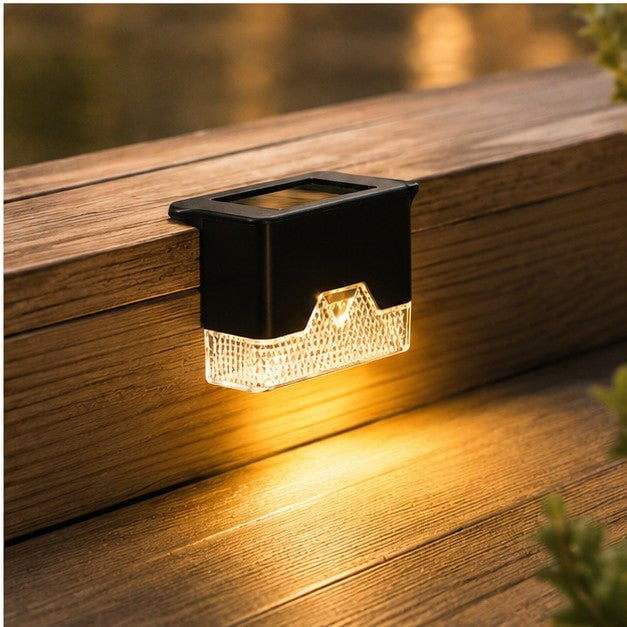 Lampă solară LED balustradă, senzor mișcare, set 4 bucăți