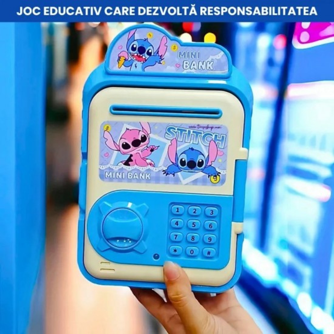 Pusculita pentru copii Stitch - Economisire distractiva