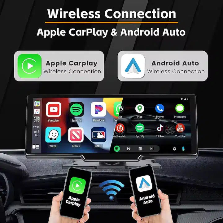 Navigație Auto Universală  10.26″ Touchscreen, Wireless CarPlay/Android Auto, Cameră 4K