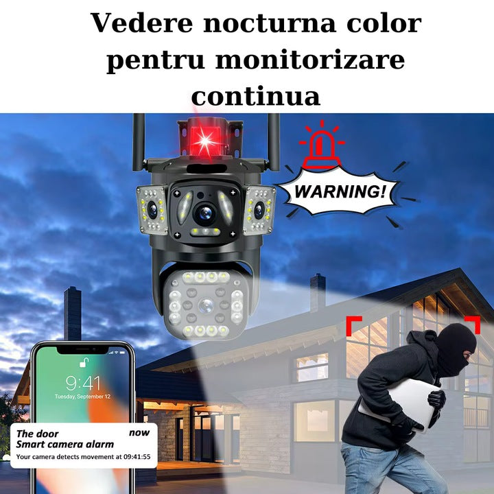 Camera tripla cu 2 Alarme, 4G