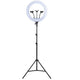 Ring light Lampa circulara LED cu trepied, 46 cm, 3 suporturi de telefon, telecomanda, alimentare