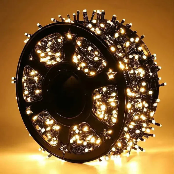 Instalatie De Craciun 1000 LEDURI, Tip Rola, Pentru Interior/Exterior, Lungime 100 m, 8 Moduri De Lumini