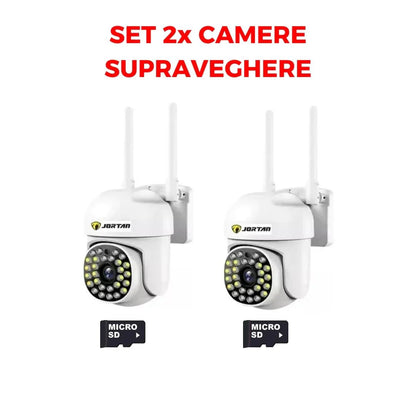 PACHET 2 Camere Lenso + 2 camere Jortan + 4 carduri 32GB + 2 cartele de internet