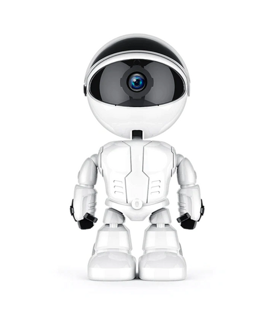 Camera de supraveghere smart Wireless Audio Video, Full HD 1080P, cu functie Baby Monitor, si cu rotire 360 grade, IP, Night Vision, Detectarea miscarilor, Two-Way Audio, model Robot