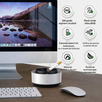 Scrumiera Electrica Inteligenta Cu Aspiratie