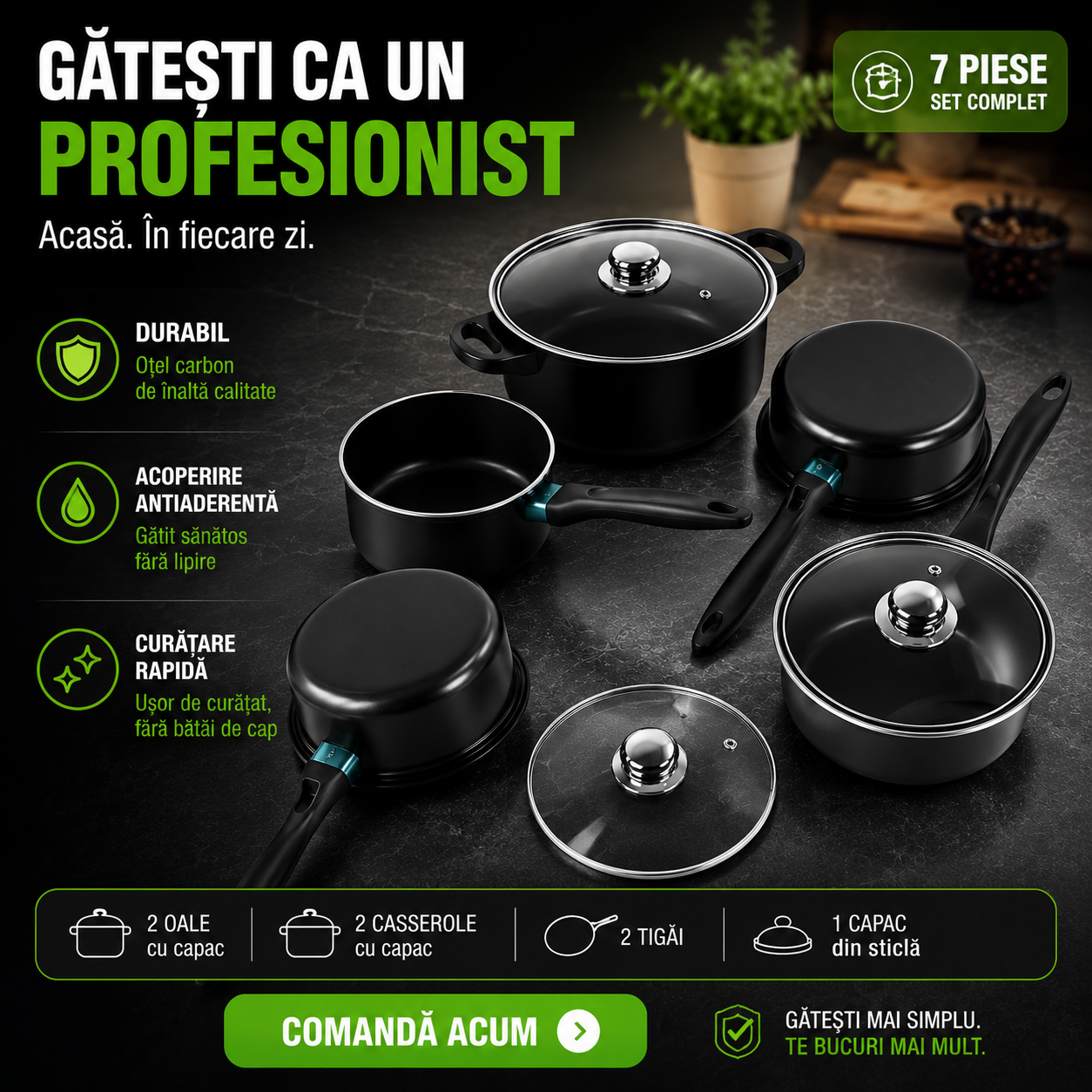 Set 13 Oale si Cratite — vase de gătit