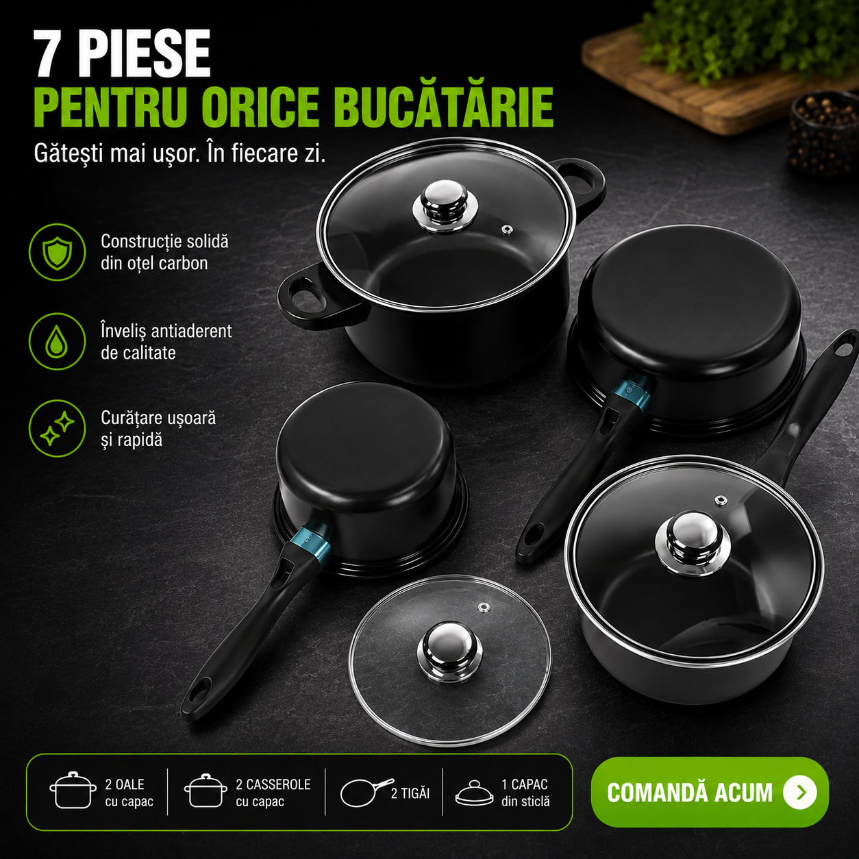 Set 13 Oale si Cratite — vase de gătit