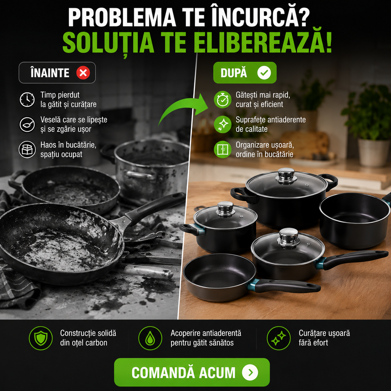 Set 13 Oale si Cratite — vase de gătit