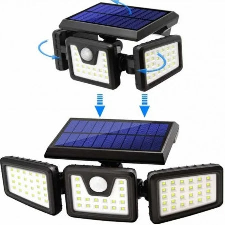 Set 2 Lampi cu incarcare Solara Senzor de Miscare Prindere pe Perete