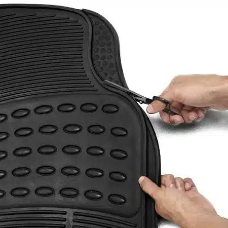 Set 4 covorase auto, PVC, Negru universale cu instalare rapi