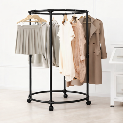 SUPORT DE HAINE ROTATIV 360° – NEGRU