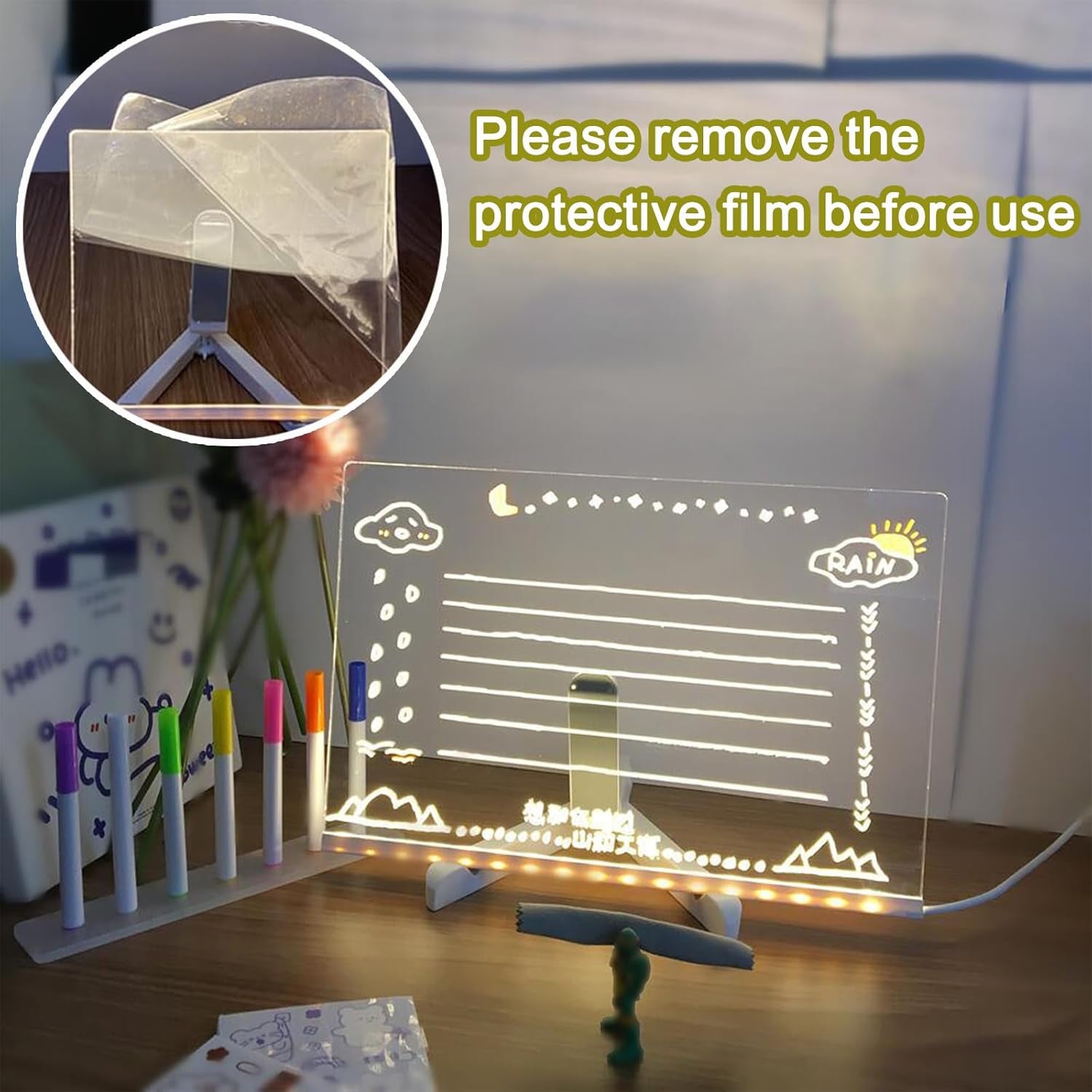 Tableta de Scris pentru Copii cu LED și USB