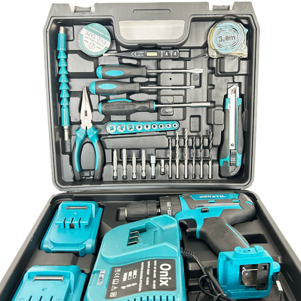 Trusa Bormasina Autofiletanta si Percutie  2 Acumulatori 48V 5Ah + 30 Accesorii