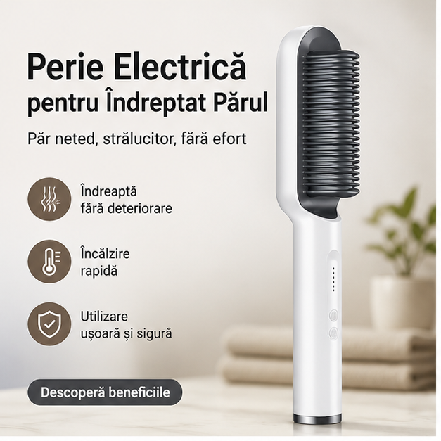 Perie Electrica pentru Indreptat Parul