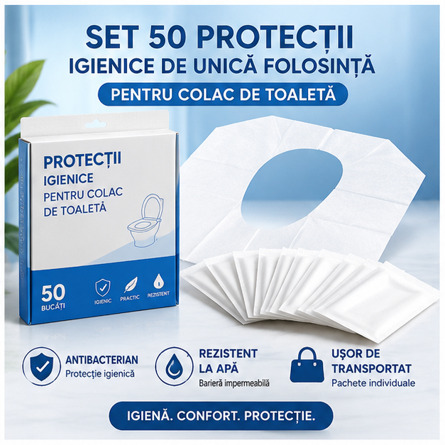 Set 50 De Huse Igienice Pentru Colac De Toaleta