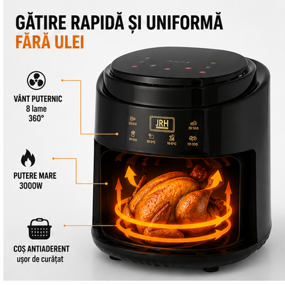 Friteuza Fara Ulei Air Fryer , Displat Digital, Functie de Coacere jrh 10L
