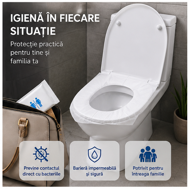 Set 50 De Huse Igienice Pentru Colac De Toaleta