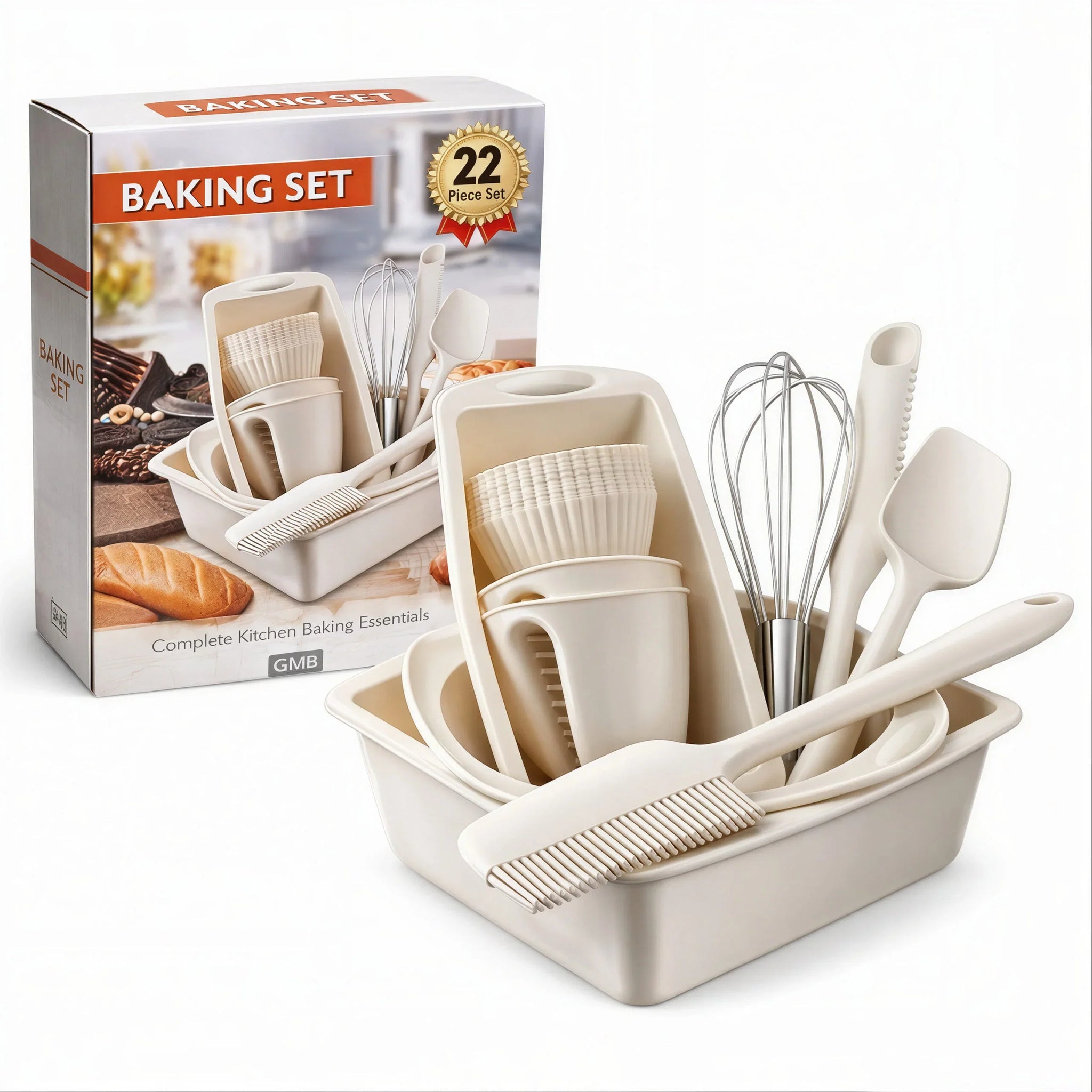 Set copt silicon profesional 22 piese, tavi si ustensile non stick, rezistent -40 grade C, 230 grade C