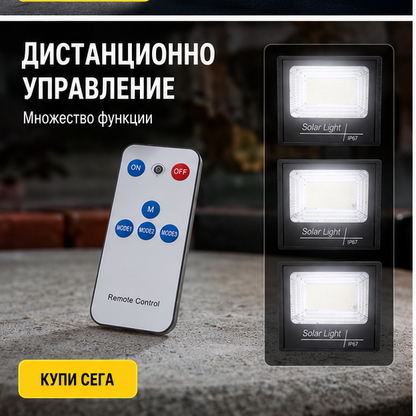 Proiector cu Panou Solar Separat 200W