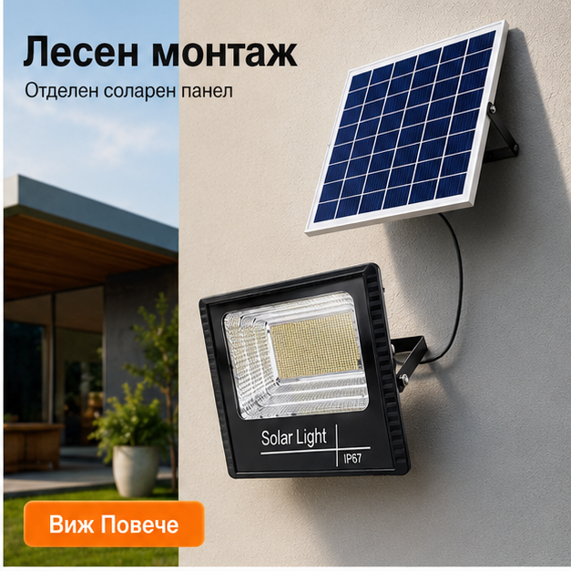 Proiector cu Panou Solar Separat 200W