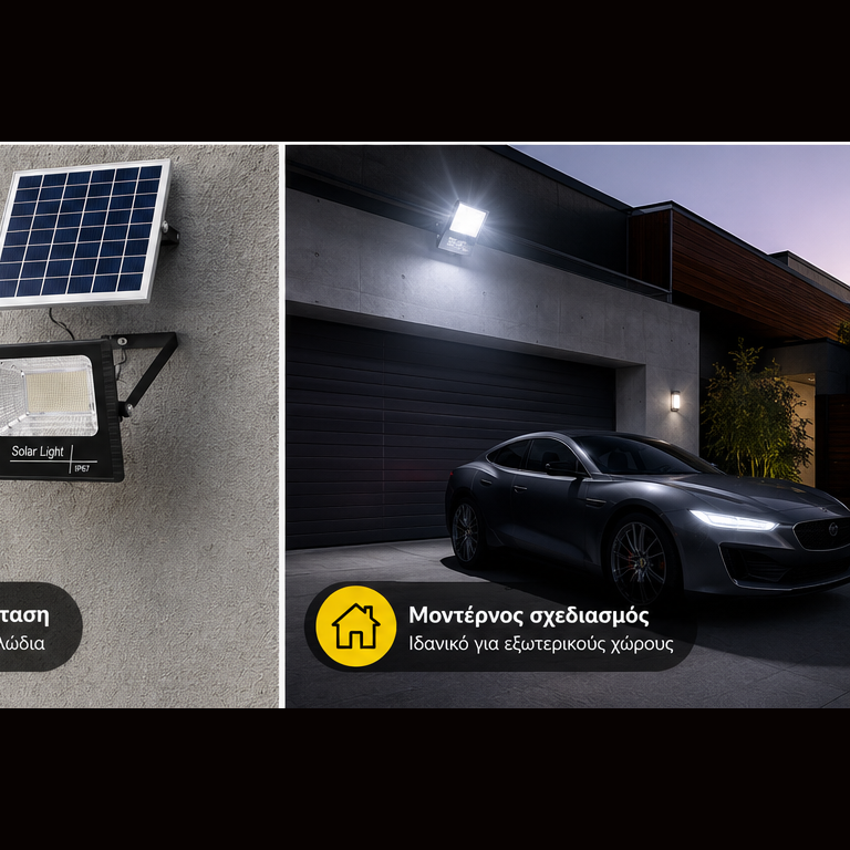 Proiector cu Panou Solar Separat 200W