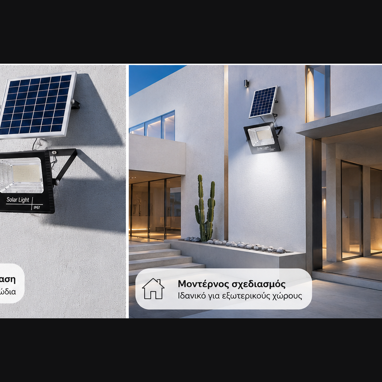 Proiector cu Panou Solar Separat 200W
