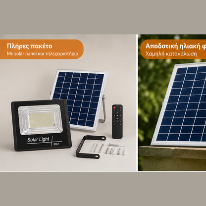 Proiector cu Panou Solar Separat 200W