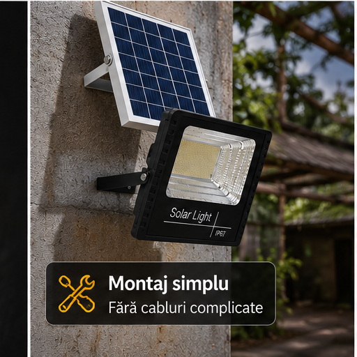 Proiector cu Panou Solar Separat 200W