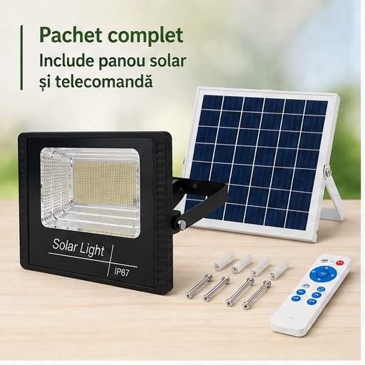 Proiector cu Panou Solar Separat 200W