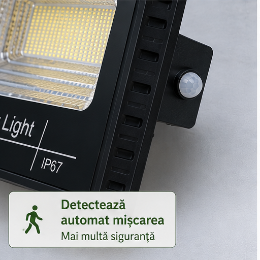 Proiector cu Panou Solar Separat 200W