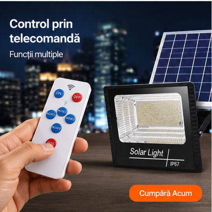 Proiector cu Panou Solar Separat 200W